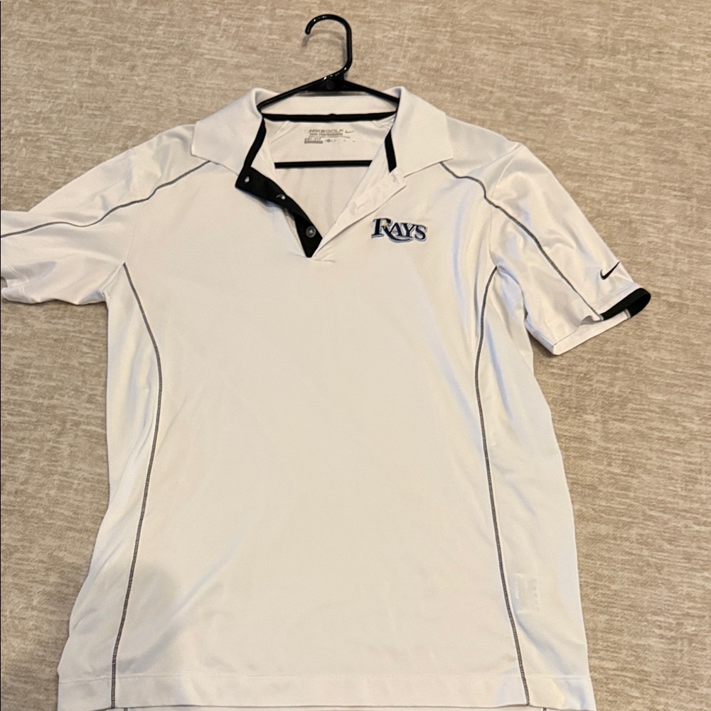 Nike White and Black Men's Polo Shirt